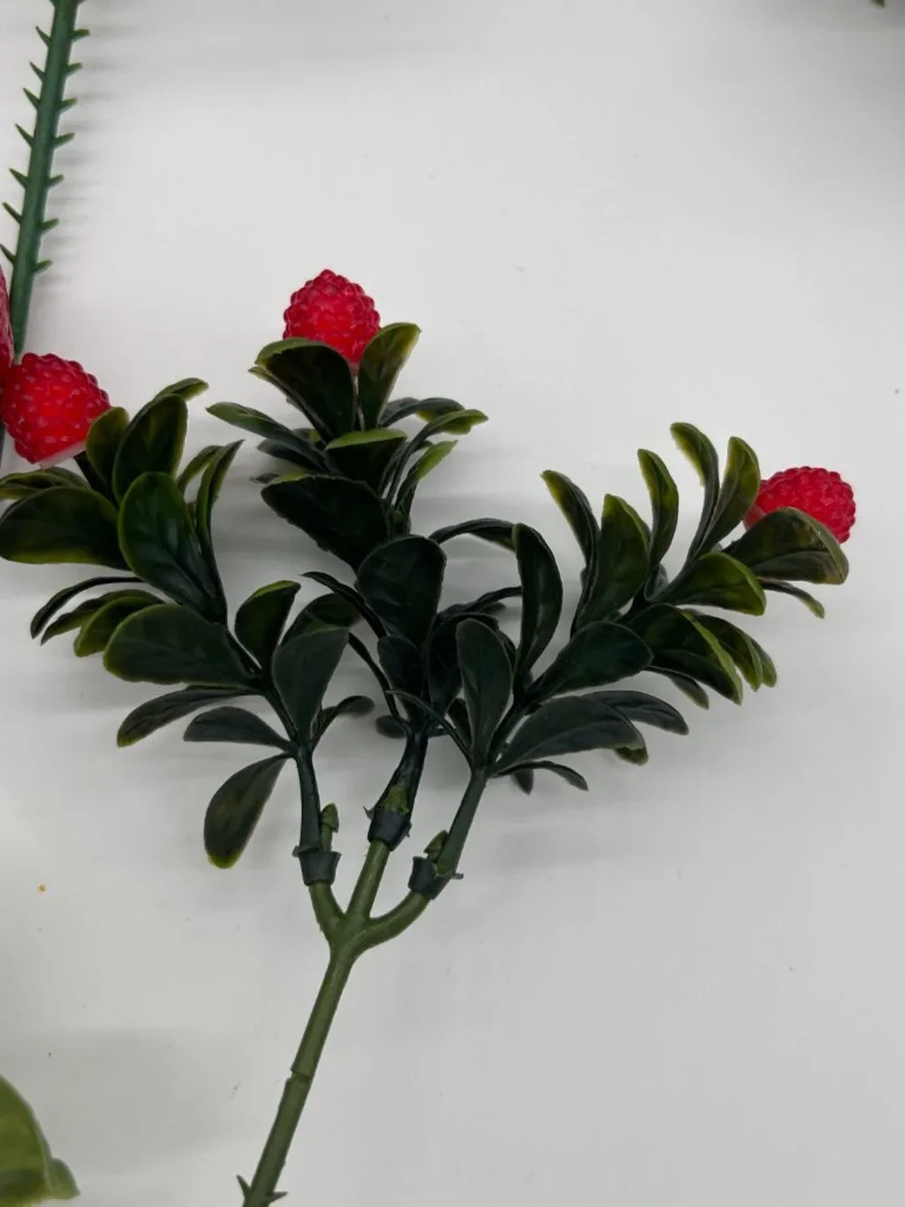 Vintage Christmas Floral Pick Deer Santa Gnome Strawberry Fruit 11 Pc Lot